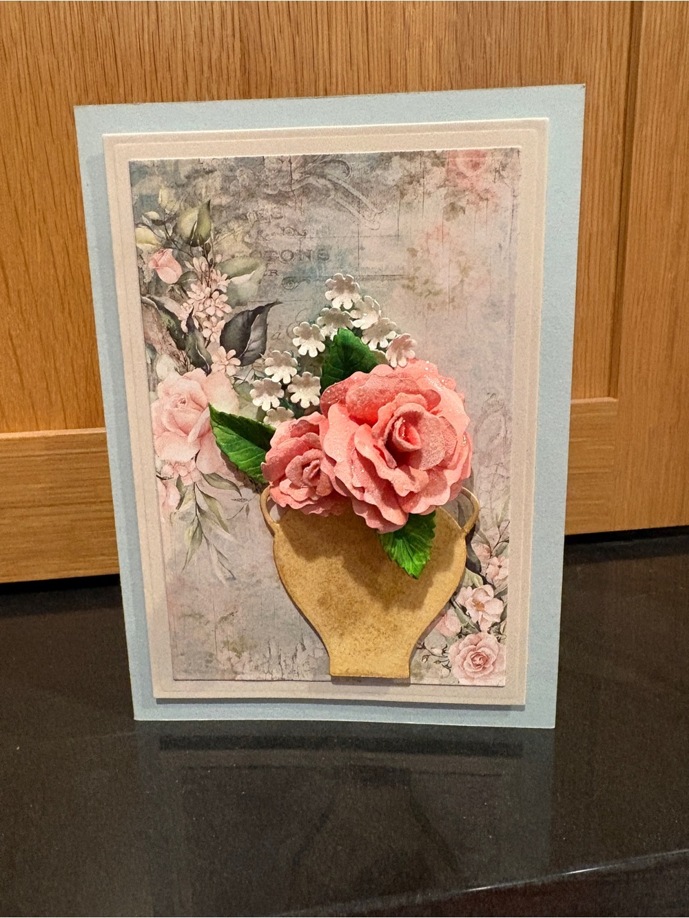 Handcrafted 3-Dimensional Floral Greeting Card